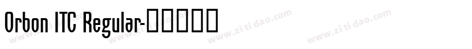Orbon ITC Regular字体转换